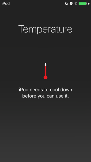 iPod needs to cool down